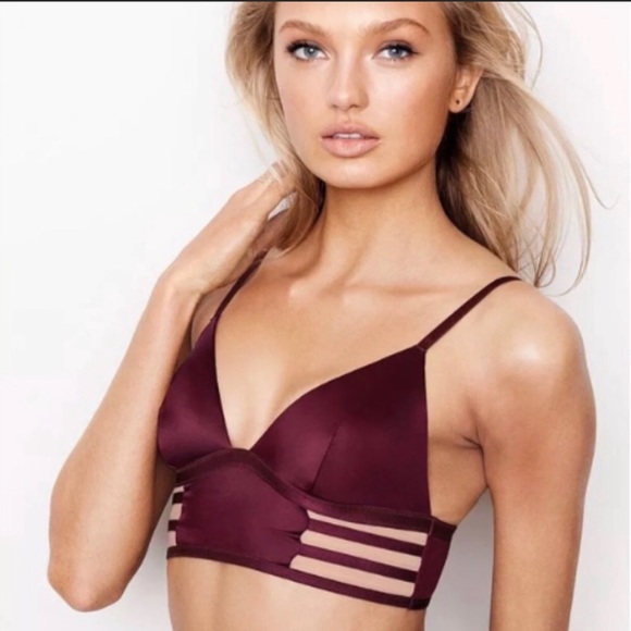 NWT VS Satin (like) Bralette lightly lined Small - Picture 3 of 8